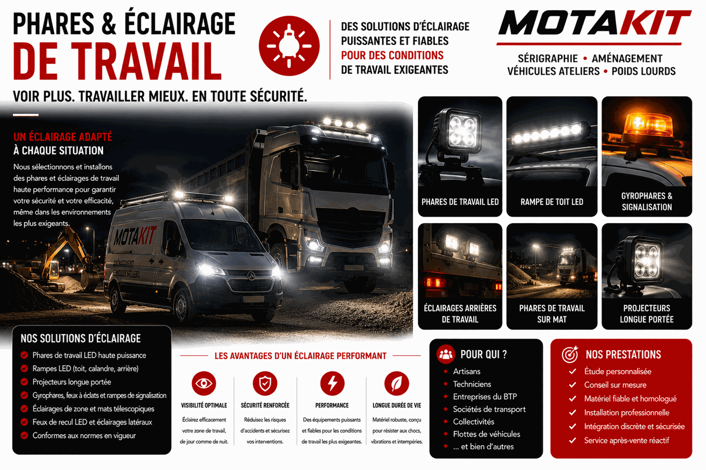 Phares & éclairage de travail — MotaKit