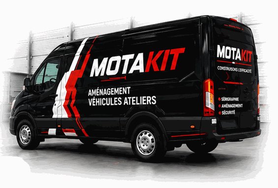 Véhicule utilitaire sécurisé MotaKit — alarme et anti-vol