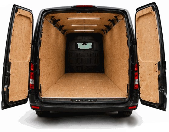 Utilitaire habillé en bois — atelier mobile MotaKit
